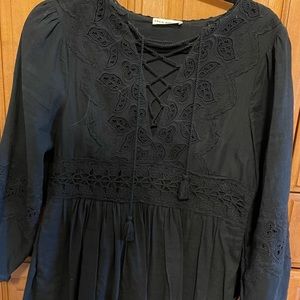 Ulla Johnson Black Cotton Linen Dress